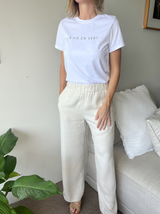SUITE RELAXED PANT - OAT MARLE