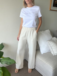 SUITE RELAXED PANT - OAT MARLE